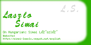 laszlo simai business card